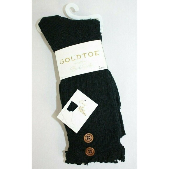GOLD TOE Women's Boot Socks With Odor Control Shoe Size 6-9 Color Black - Picture 1 of 4